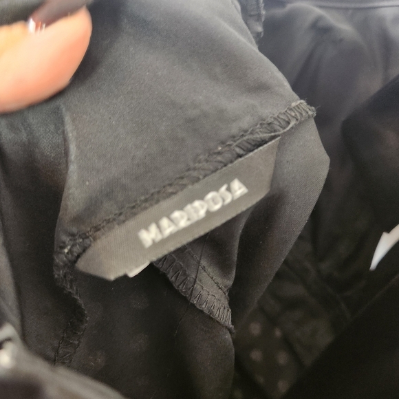 Vintage 1990s Black Polka Dot Satin Halter Dress Tulle Rockabilly Size Medium - Picture 9 of 14